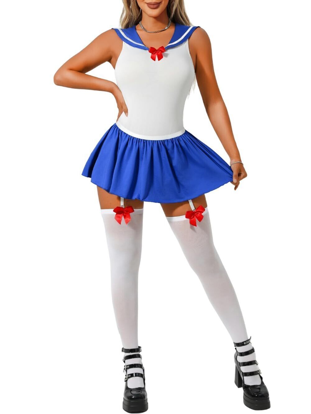 8331 3Pcs Sailor Costume Halloween Japanese School Girl Uniform Outfit
